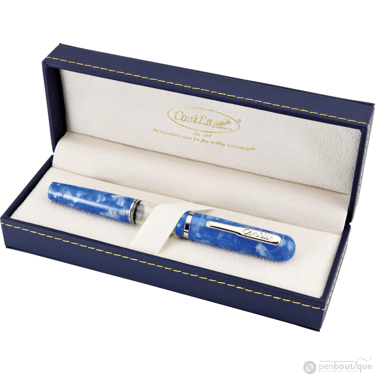Conklin Heritage Fountain Pen - Word Gauge - Blue - Pen Boutique Ltd