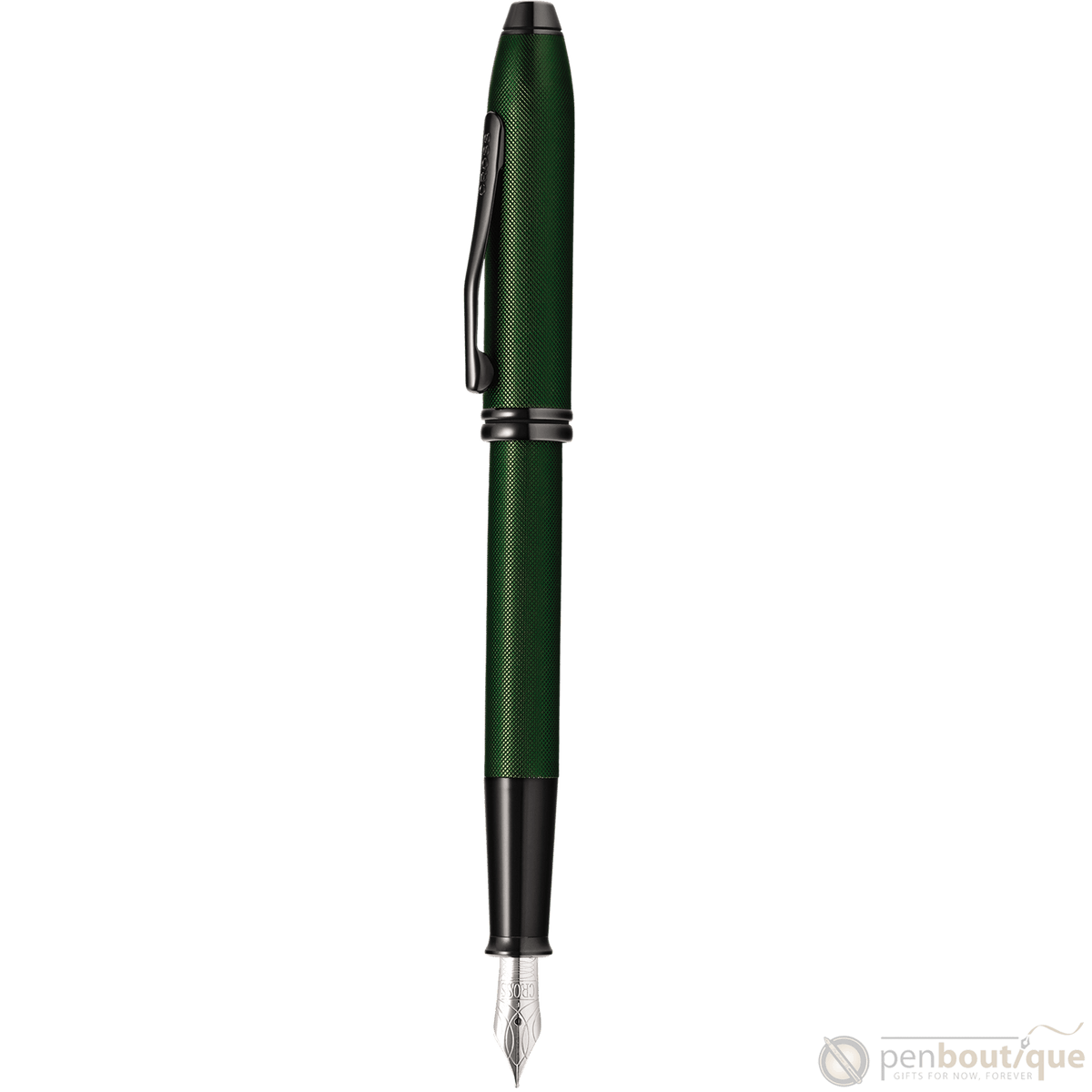 Cross Townsend Fountain Pen - Matte Green Micro Knurl - Pen Boutique Ltd
