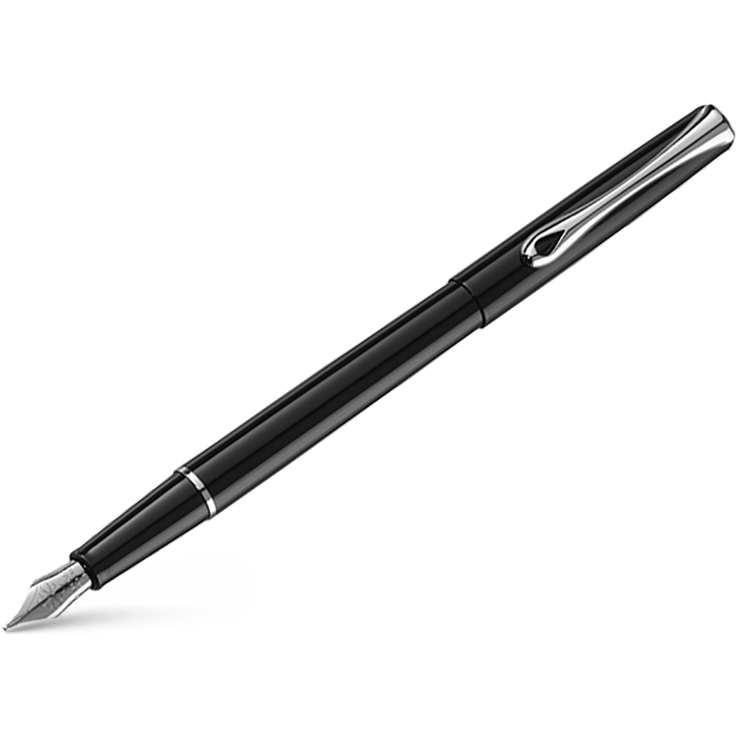 Diplomat Traveller Black Lacquer Fountain Pen Medium Nib - Pen Boutique Ltd