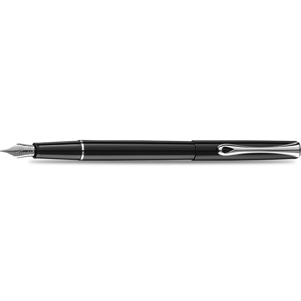 Diplomat Traveller Black Lacquer Fountain Pen Medium Nib - Pen Boutique Ltd