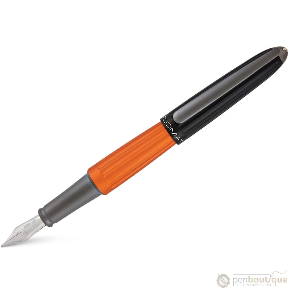 Diplomat Aero 14K Fountain Pen - Black/Orange - Pen Boutique Ltd