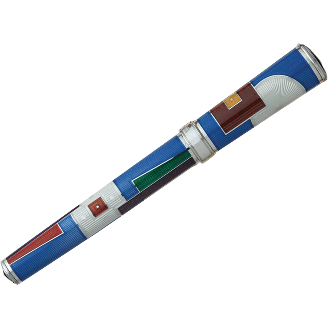 David Oscarson 15th Anniversary/American Art Deco Rollerball Pen - Translucent Sapphire - Pen Boutique Ltd