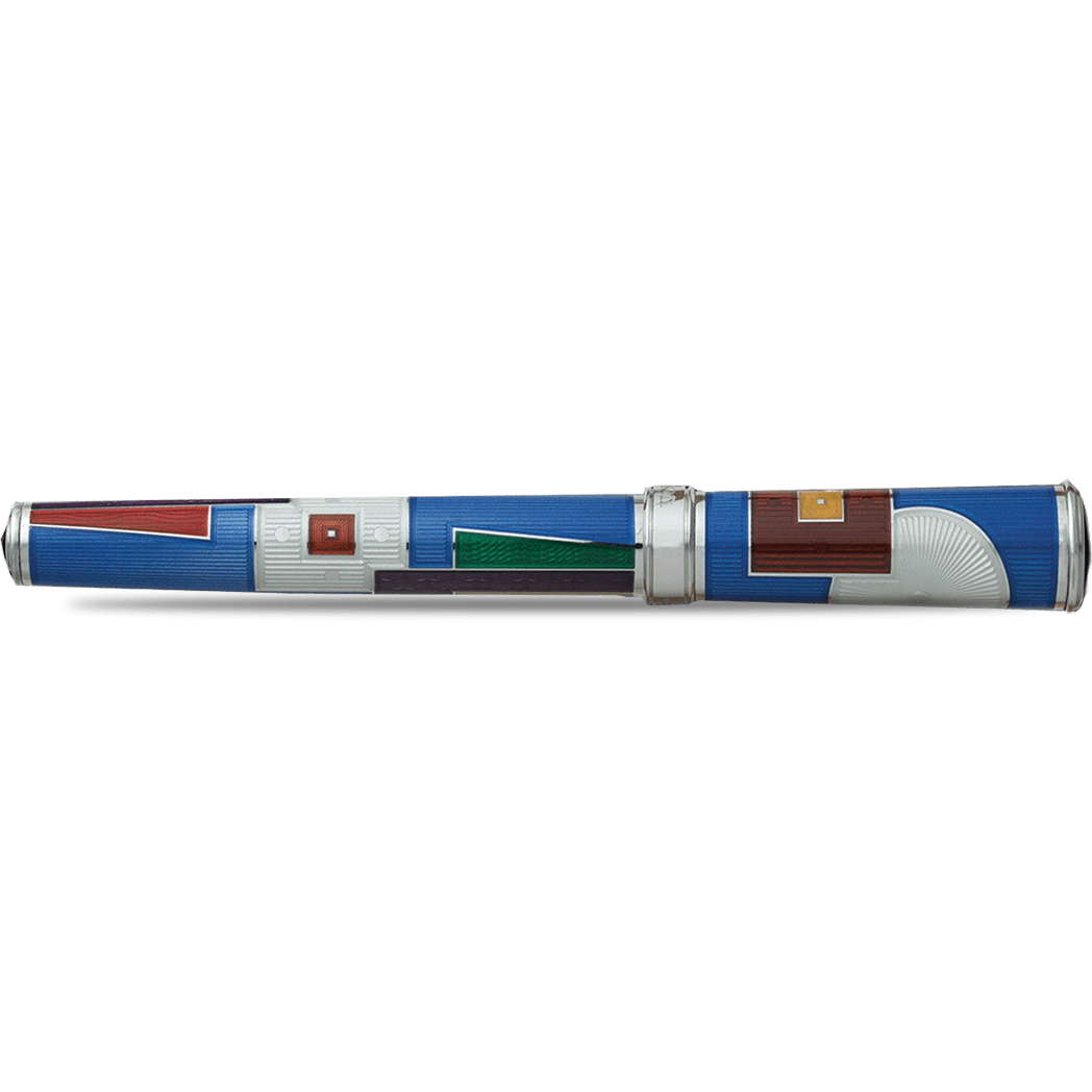 David Oscarson 15th Anniversary/American Art Deco Rollerball Pen - Translucent Sapphire - Pen Boutique Ltd