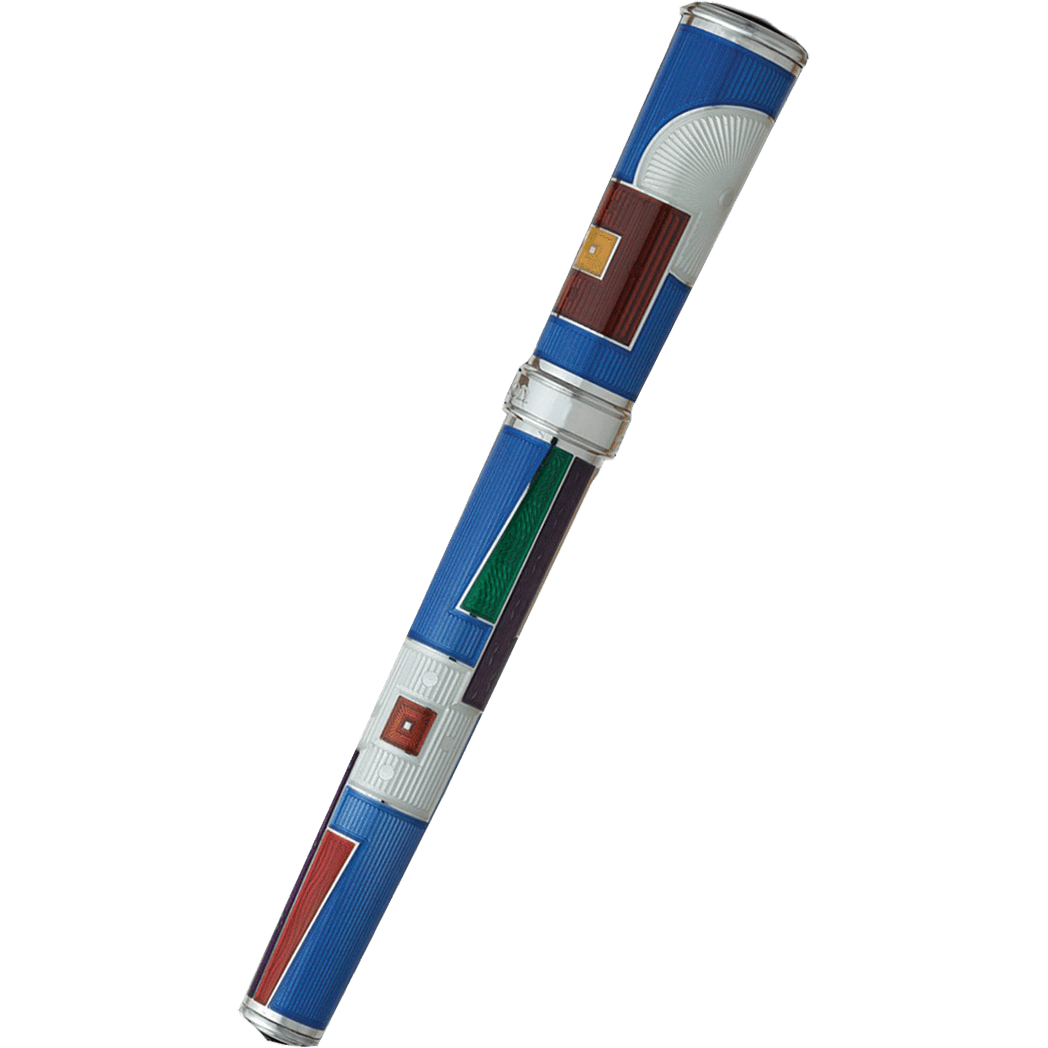 David Oscarson 15th Anniversary/American Art Deco Rollerball Pen - Translucent Sapphire - Pen Boutique Ltd