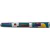 David Oscarson 15th Anniversary/American Art Deco Rollerball Pen - Translucent Teal with Multi-colored Enamel - Pen Boutique Ltd