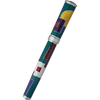 David Oscarson 15th Anniversary/American Art Deco Rollerball Pen - Translucent Teal with Multi-colored Enamel - Pen Boutique Ltd