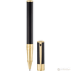 S T Dupont D-Initial Rollerball Pen - Gold Trim - Black - Pen Boutique Ltd