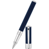S T Dupont D-Initial Rollerball Pen - Chrome Trim - Blue - Pen Boutique Ltd