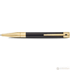 S T Dupont D-Initial Ballpoint Pen - Gold Trim - Black - Pen Boutique Ltd