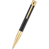 S T Dupont D-Initial Ballpoint Pen - Gold Trim - Black - Pen Boutique Ltd