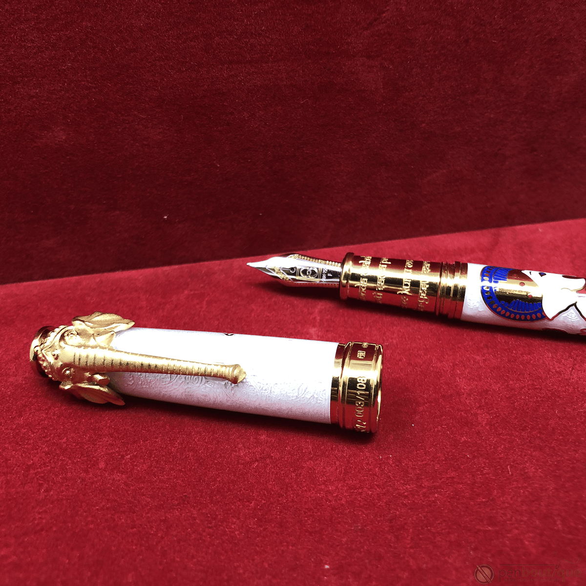 David Oscarson Lord Ganesha Fountain Pen - White - Pen Boutique Ltd