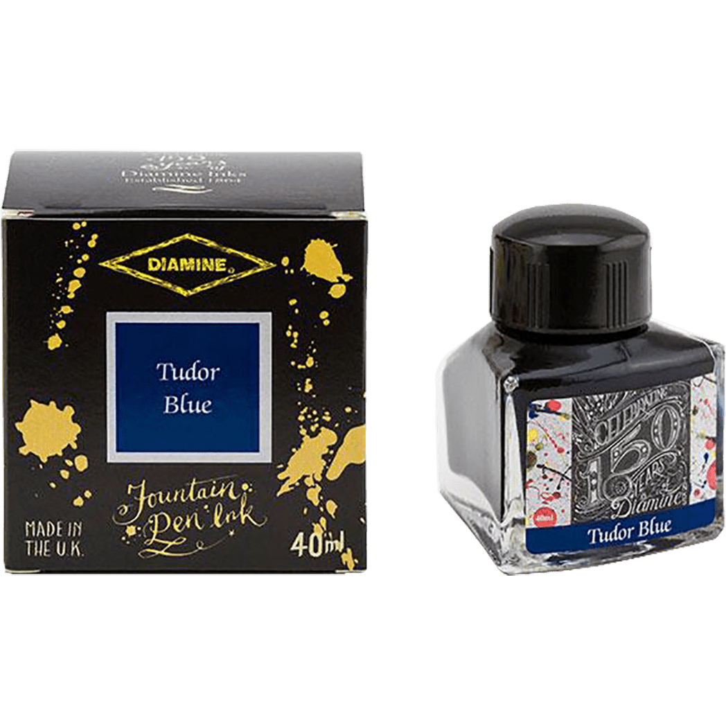 Diamine 150th Anniversary Ink Bottle - Tudor Blue - 40ml - Pen Boutique Ltd