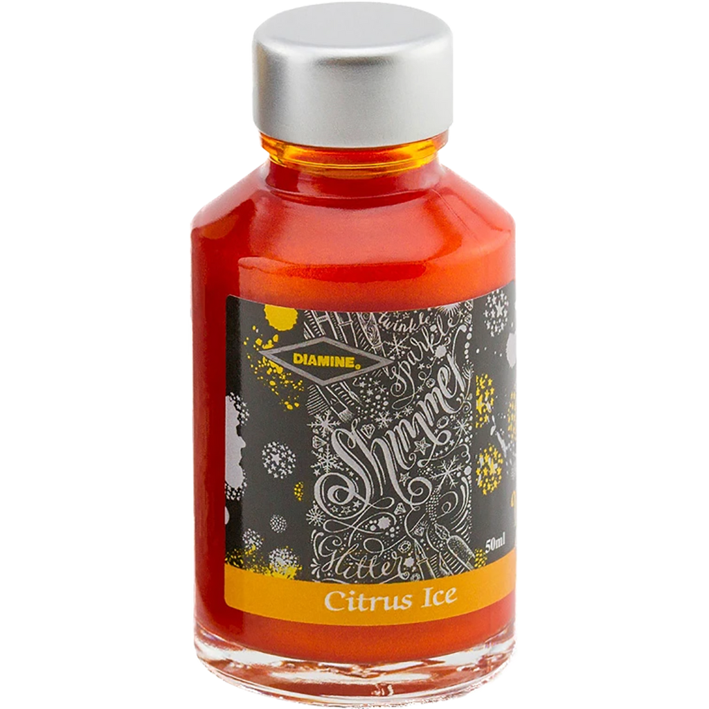 Diamine Shimmer Ink 50 ml Citrus Ice - Silver shimmer - Pen Boutique Ltd