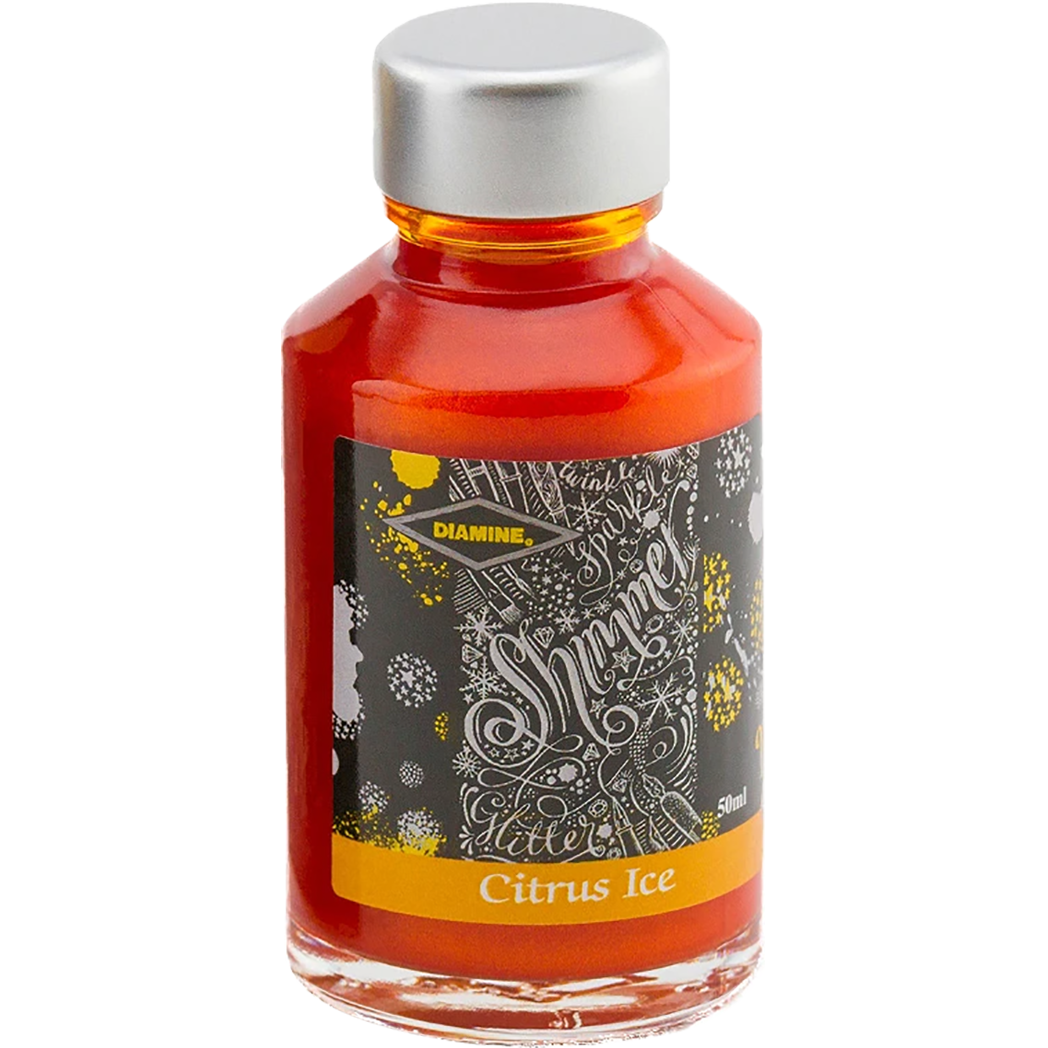 Diamine Shimmer Ink 50 ml Citrus Ice - Silver shimmer - Pen Boutique Ltd