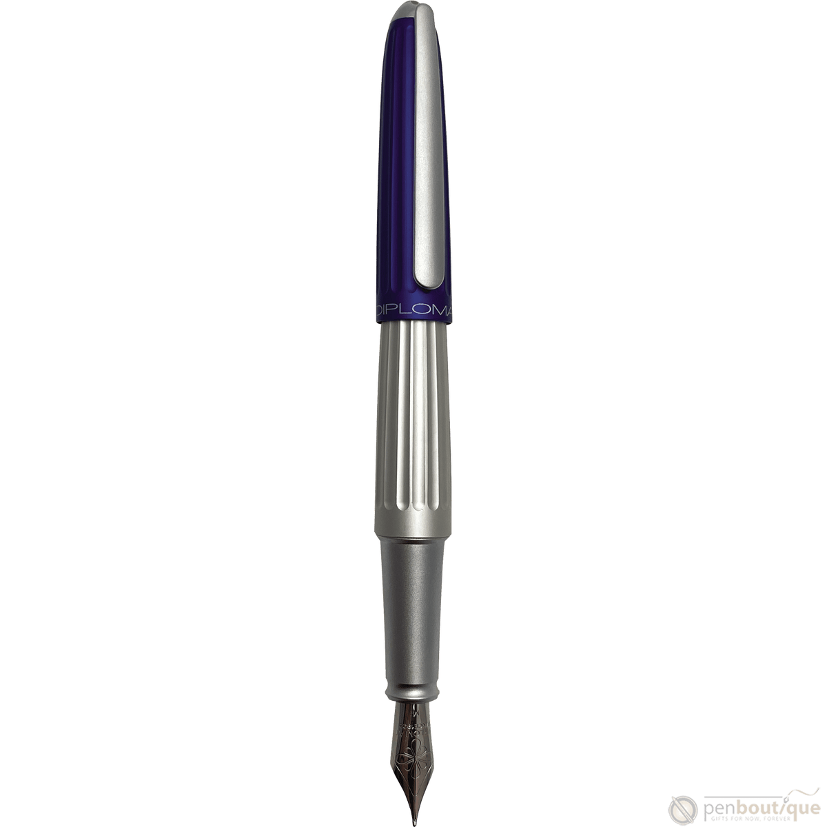 Diplomat Aero Fountain Pen - Blue/Silver - Steel Nib - Pen Boutique Ltd