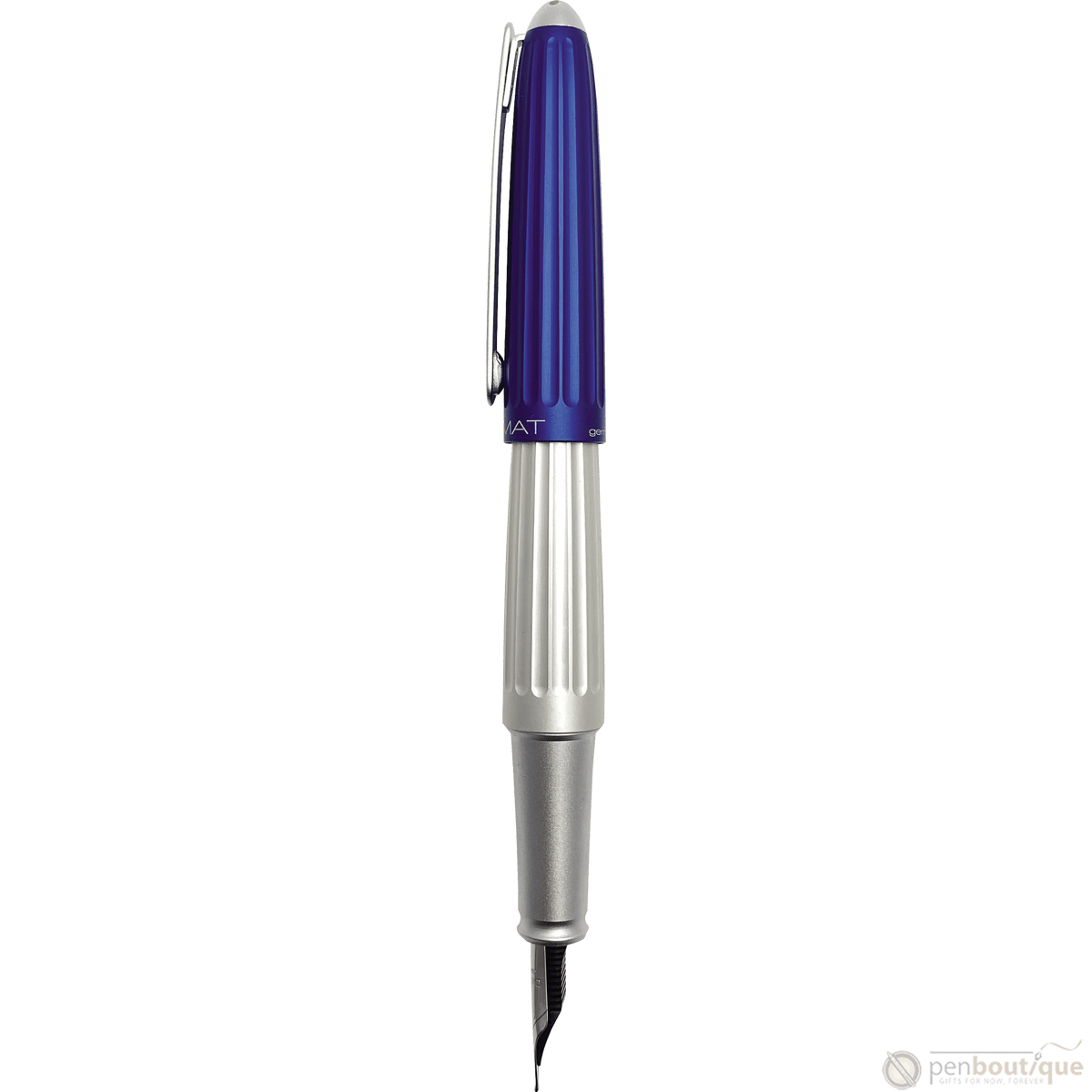 Diplomat Aero Fountain Pen - Blue/Silver - Steel Nib - Pen Boutique Ltd