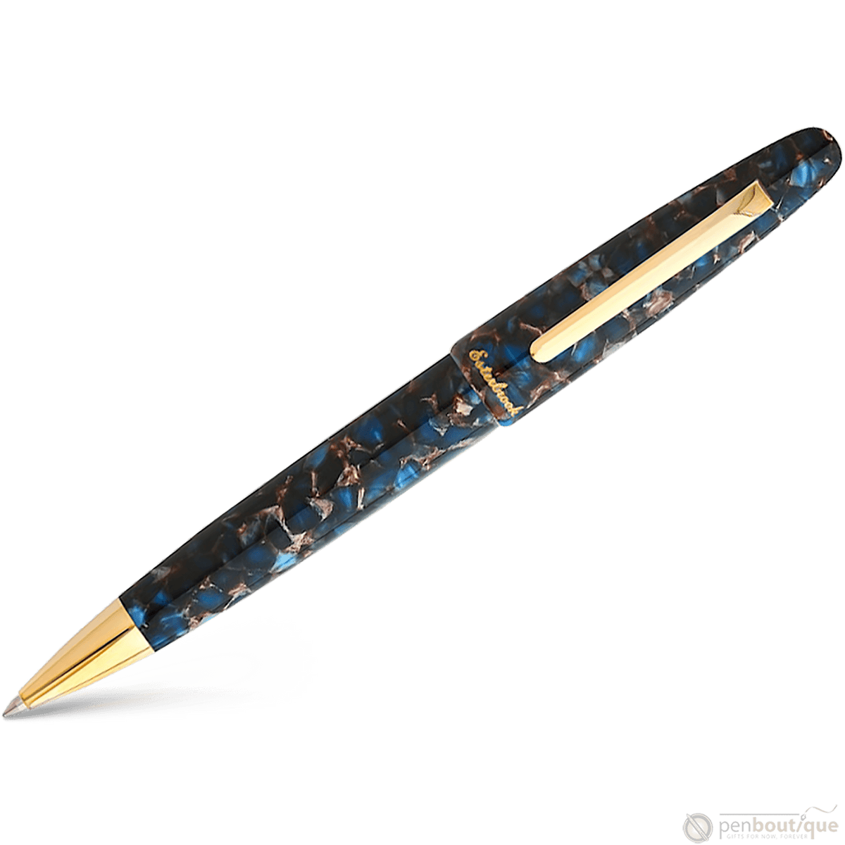 Esterbrook Estie Ballpoint Pen - Nouveau Bleu - Gold Trim - Pen Boutique Ltd