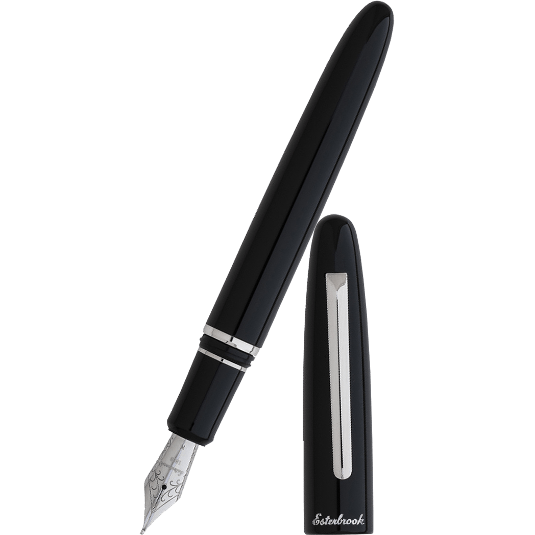 Esterbrook Estie Fountain Pen - Ebony - Chrome Trim - Pen Boutique Ltd