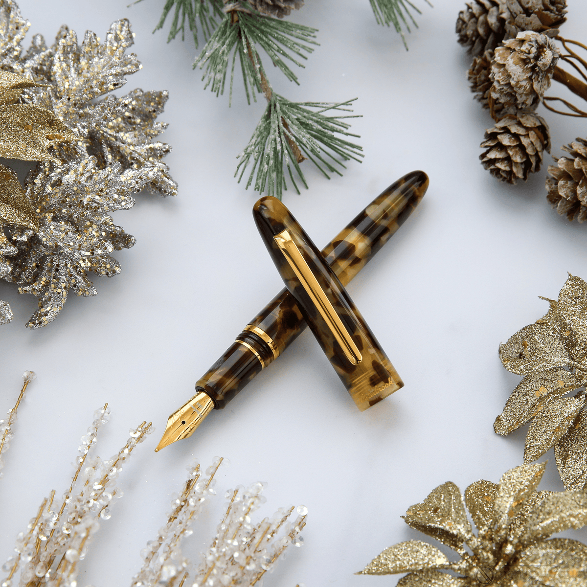 Esterbrook Estie Fountain Pen - Tortoise - Gold Trim - Pen Boutique Ltd