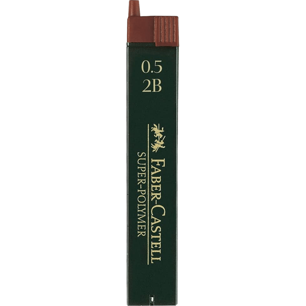 Faber-Castell 2B Pencil Lead - 0.5mm (Box of 12 leads) - Pen Boutique Ltd