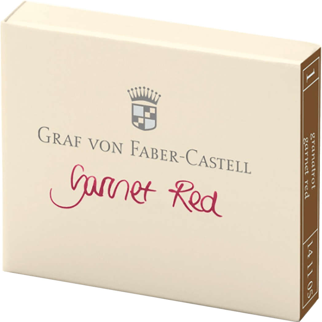 Graf Von Faber-Castell Design 6 Garnet Red Ink Cartridges - Pen Boutique Ltd