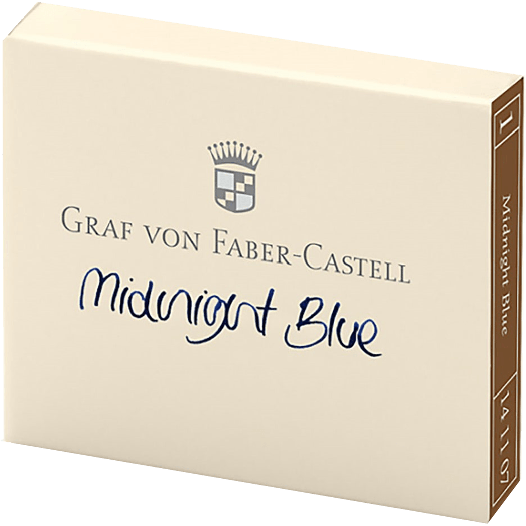 Graf Von Faber-Castell Design 6 Midnight Blue Ink Cartridges - Pen Boutique Ltd