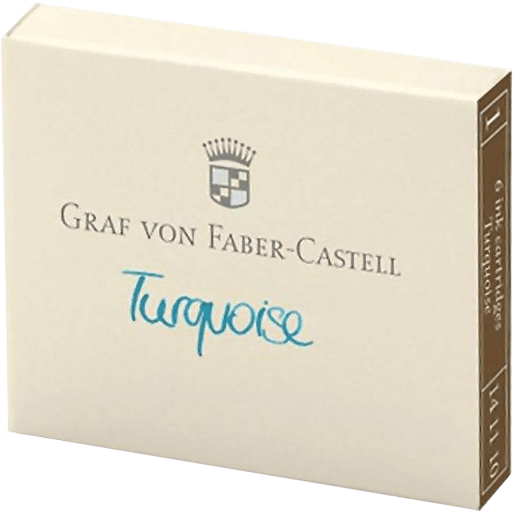 Graf Von Faber-Castell Turquoise Ink Cartridges /Bx 6 - Pen Boutique Ltd