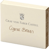 Graf Von Faber-Castell Cognac Brown Ink Cartridges /Box 6 - Pen Boutique Ltd
