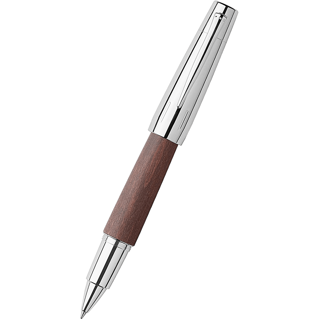 Faber-Castell Design E-Motion Pear Wood Dark Brown Rollerball Pen - Pen Boutique Ltd