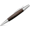 Faber-Castell Design E-Motion Dark Brown with Chrome Ballpoint Pen - Pen Boutique Ltd