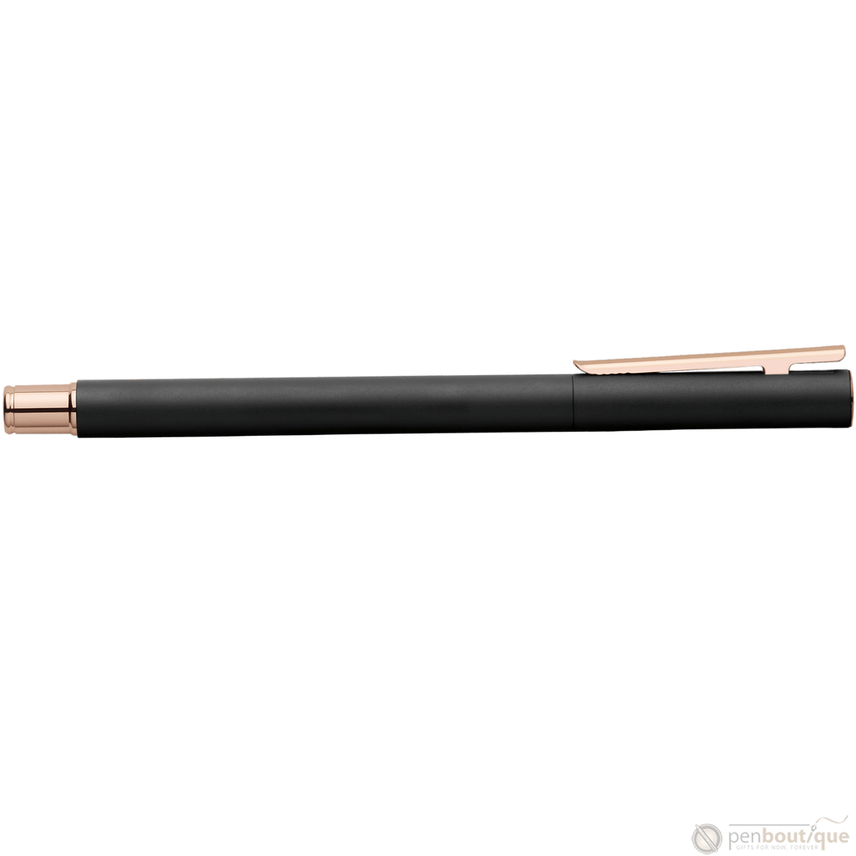 Faber-Castell NEO Slim Rollerball Pen - Black Matte w/ Rose Gold - Pen Boutique Ltd