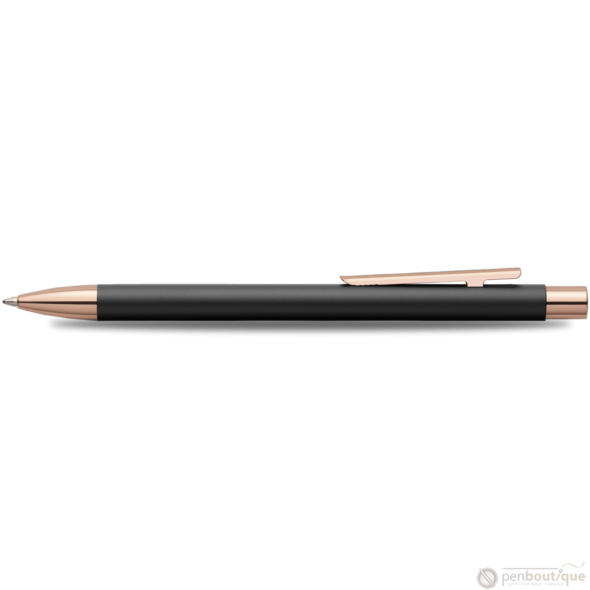 Faber-Castell NEO Slim Ballpoint Pen - Black Matte w/ Rose Gold - Pen Boutique Ltd