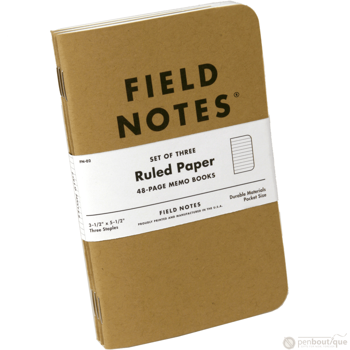Field Notes Brand Original Ruled 3-pack 3½" × 5½" - Pen Boutique Ltd