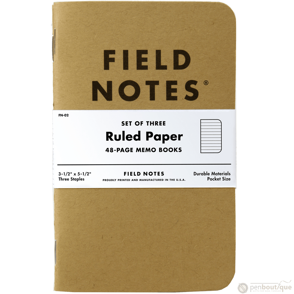 Field Notes Brand Original Ruled 3-pack 3½" × 5½" - Pen Boutique Ltd
