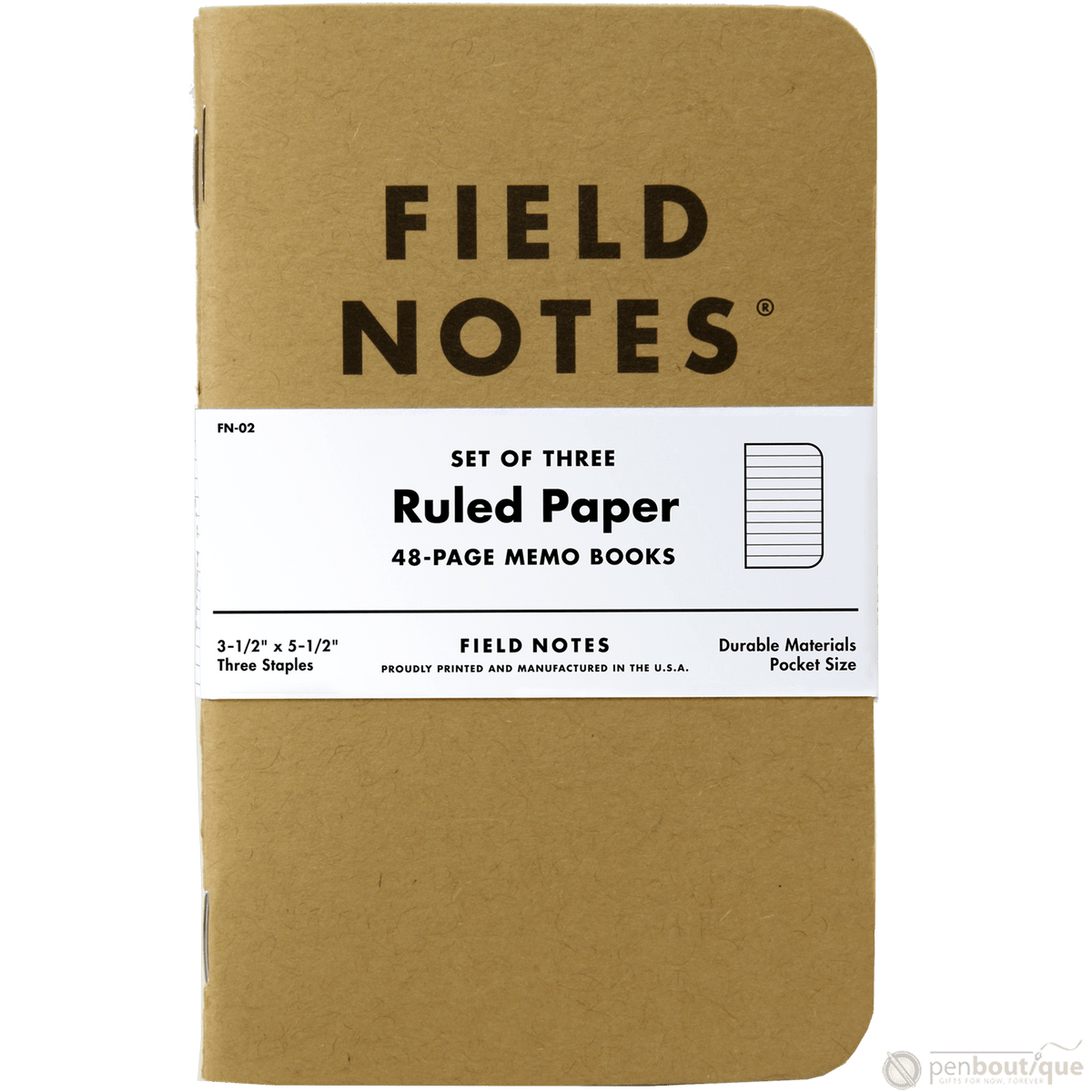 Field Notes Brand Original Ruled 3-pack 3½" × 5½" - Pen Boutique Ltd