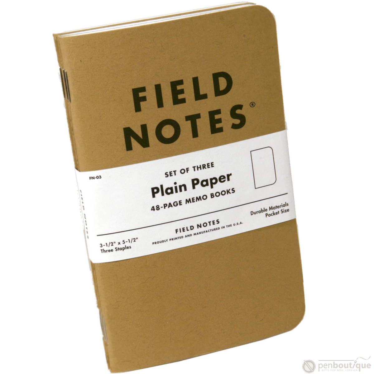 Field Notes Brand Original Plain 3-pack 3½" × 5½" - Pen Boutique Ltd