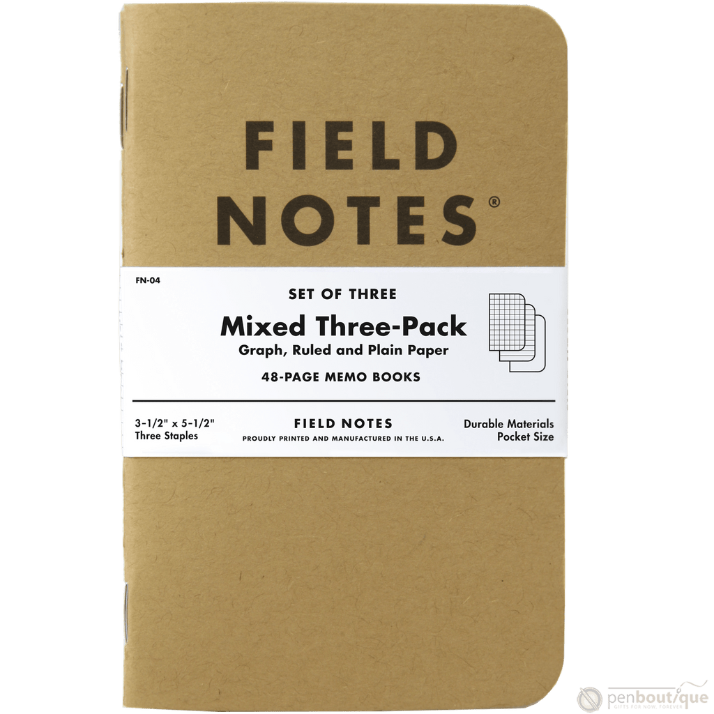 Field Notes Brand Original Mixed 3-pack 3½" × 5½" - Pen Boutique Ltd