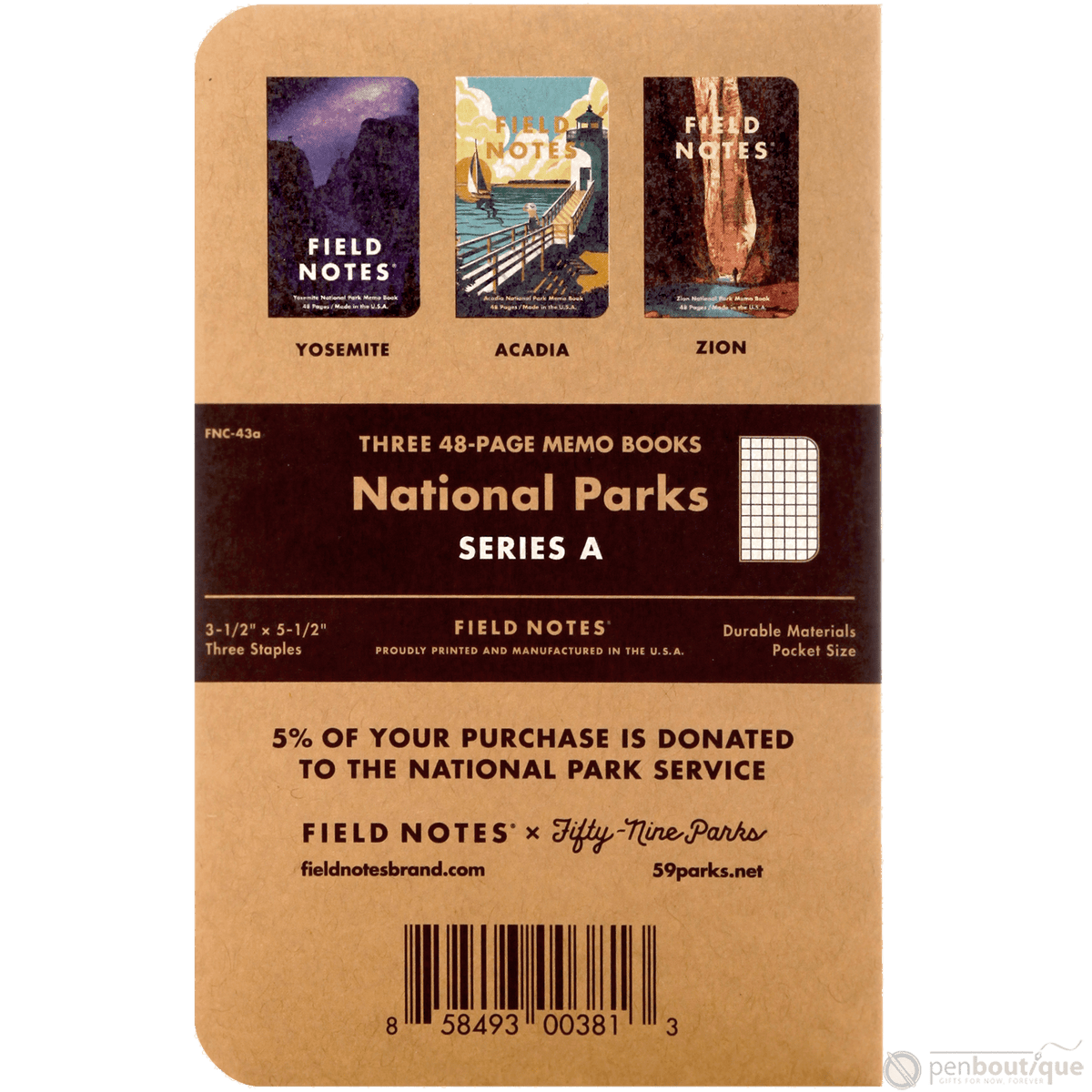 Field Notes Summer National Parks Edition 3-pack 3.5" x 5.5" - Pen Boutique Ltd