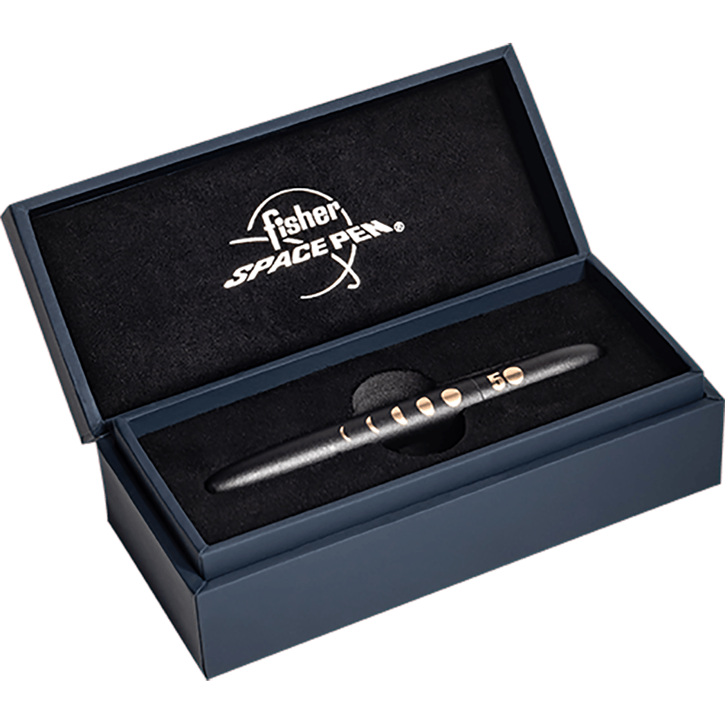Fisher Space Pen 50th Anniversary Black/Gold Ballpoint Pen - Pen Boutique Ltd