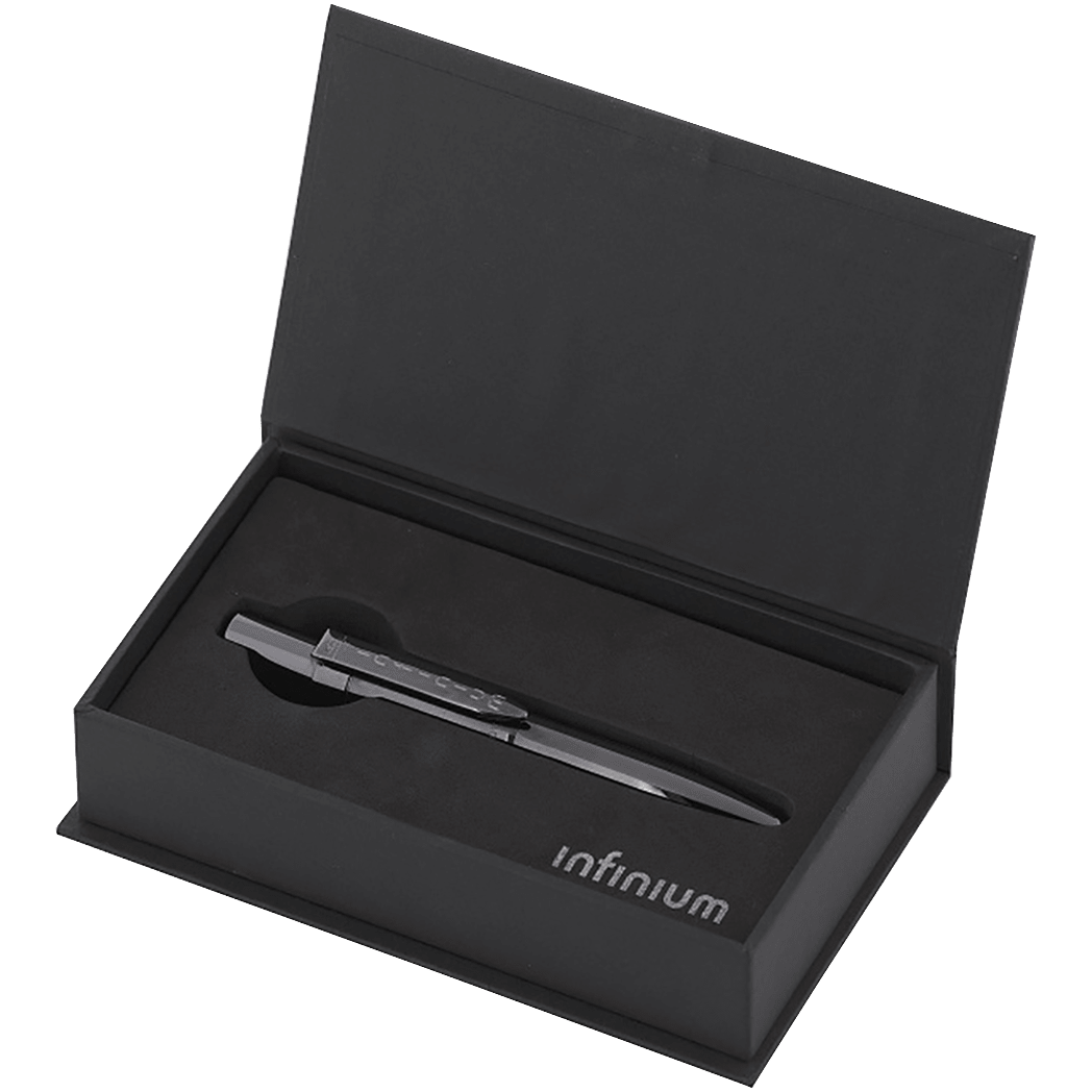 Fisher Space Infinium Titanium Nitride Ballpoint Pen with blue ink - Black - Pen Boutique Ltd