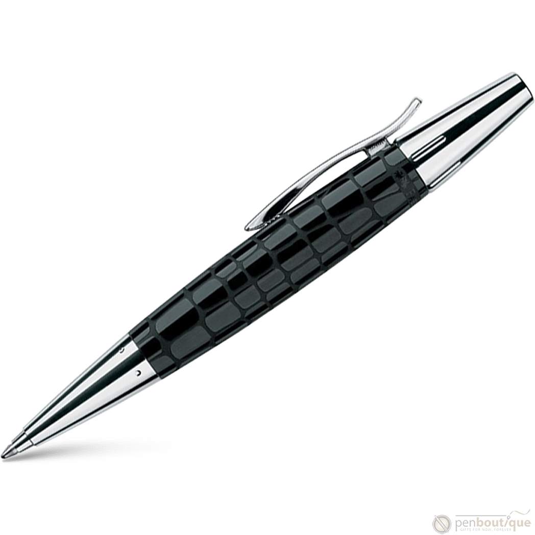 Faber-Castell e-motion Black Crocodile Ballpoint Pen - Pen Boutique Ltd