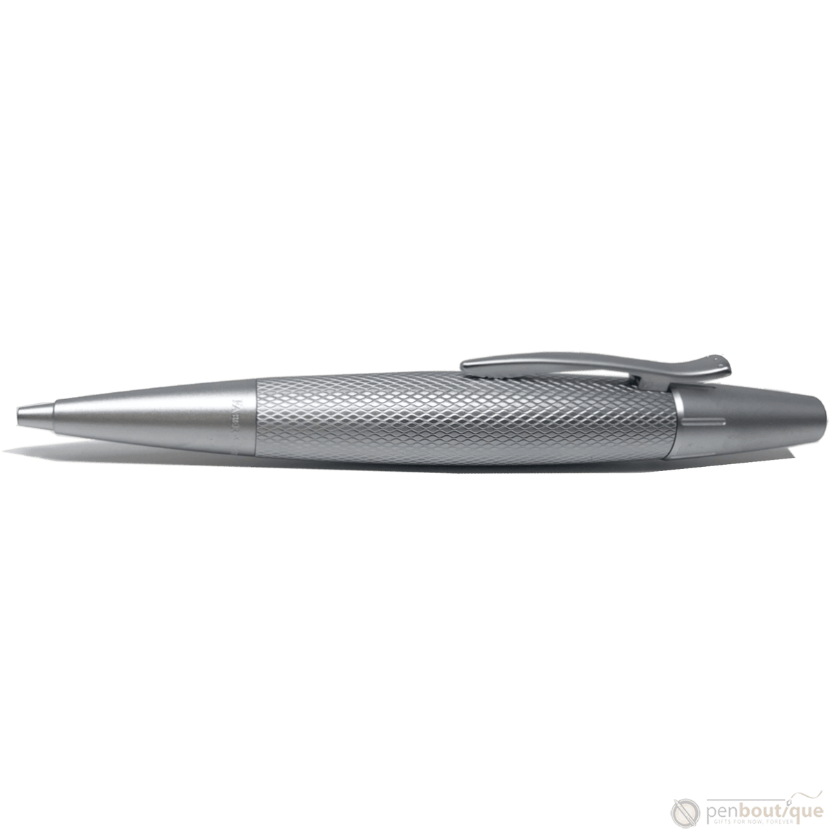 Faber-Castell Design E-Motion Ballpoint Pen - Pure Silver - Pen Boutique Ltd