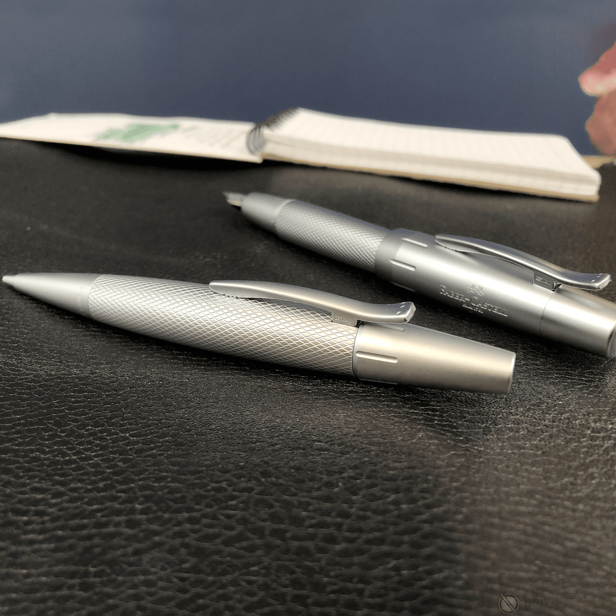 Faber-Castell Design E-Motion Ballpoint Pen - Pure Silver - Pen Boutique Ltd