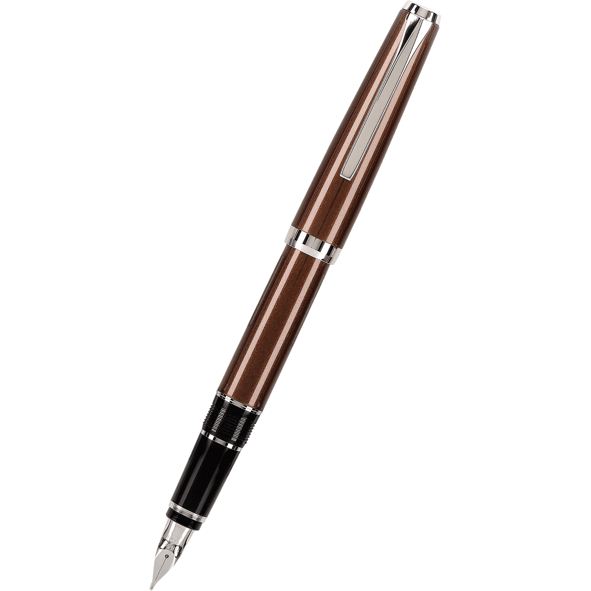 Pilot Falcon 2 Fountain Pen - Metal Brown - Pen Boutique Ltd