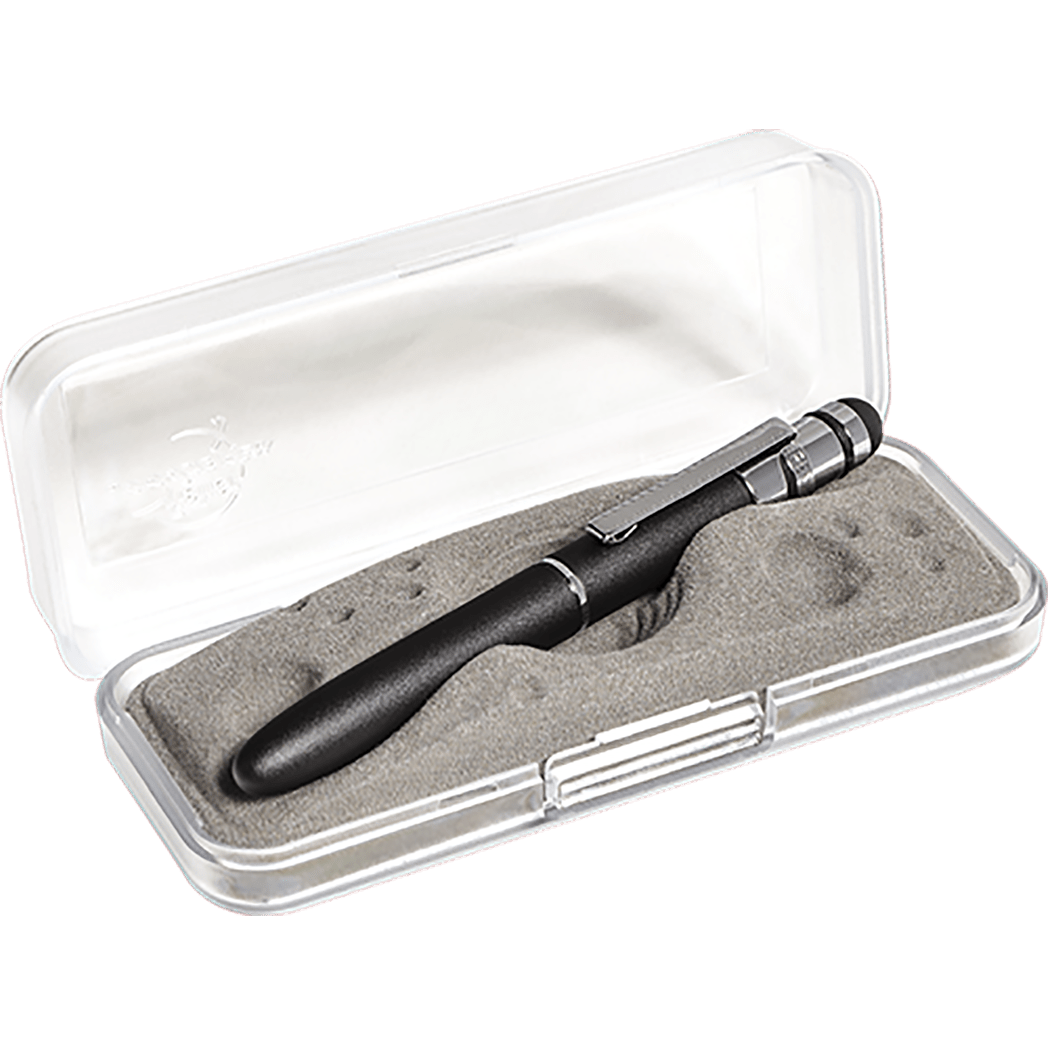 Fisher Space Matte Black Bullet Grip Space Pen with Silver Clip and Stylus - Pen Boutique Ltd