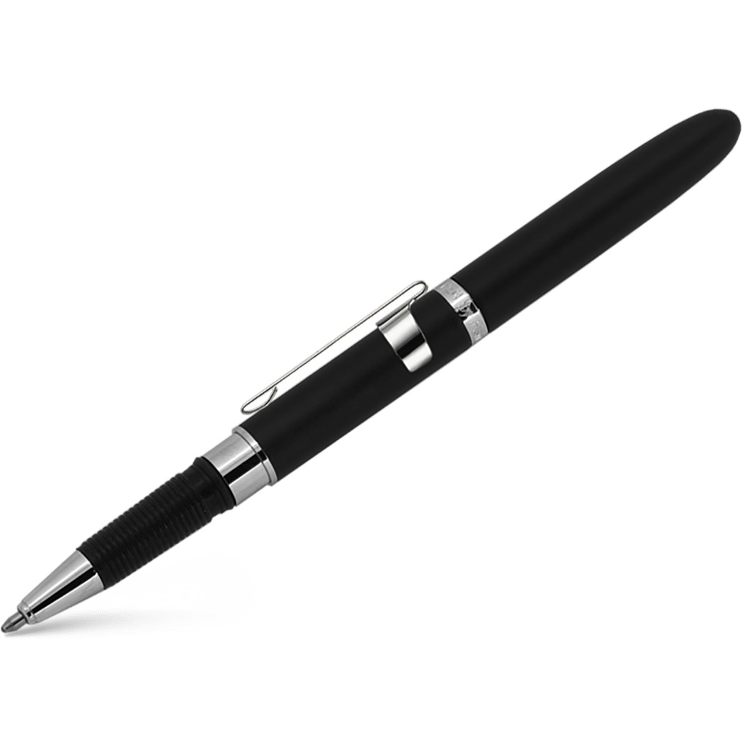 Fisher Space Matte Black Bullet Grip Space Pen with Silver Clip and Stylus - Pen Boutique Ltd
