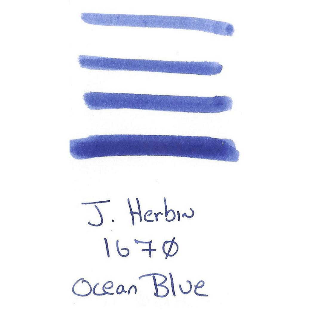 J. Herbin 1670" 340th Anniversary Ocean Blue Collector's Edition Ink Bottle" - Pen Boutique Ltd