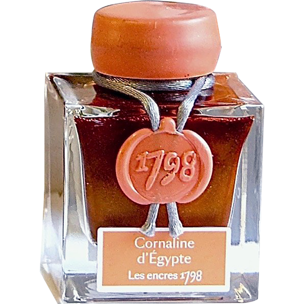 J. Herbin 1798 Cornaline d'Egypte (Orange/Red Egypt) Ink Bottle 50 ML - Pen Boutique Ltd