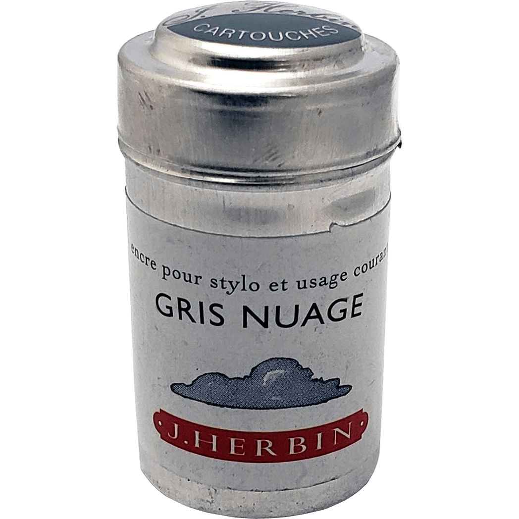J. Herbin Fountain Pen Gris Nuage Ink Cartridge - Pen Boutique Ltd