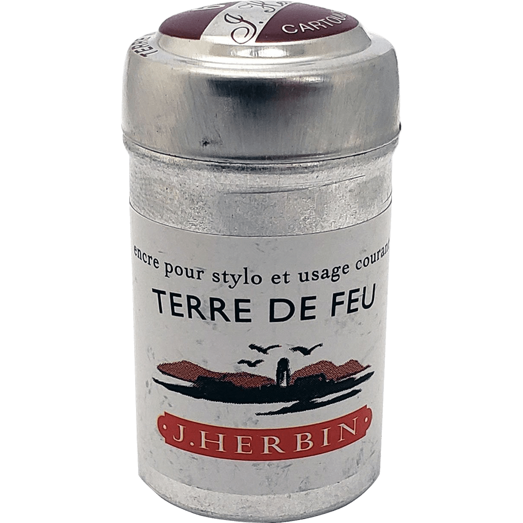 J. Herbin Fountain Pen Terre De Feu Ink Cartridge - Pen Boutique Ltd